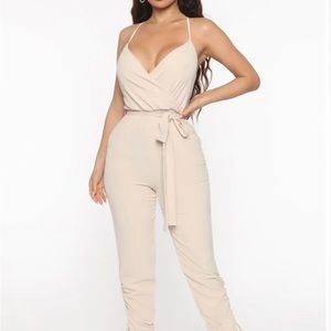 Fashion nova nude one piece size medium